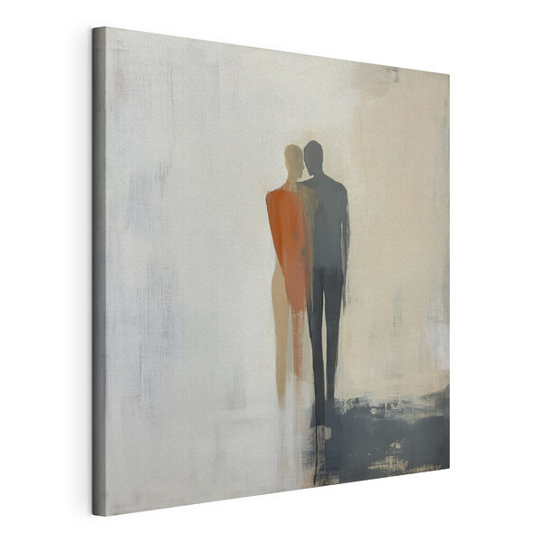 Schilderij van een paar mensen Canvas Schilderijen Schilderij van een paar mensen