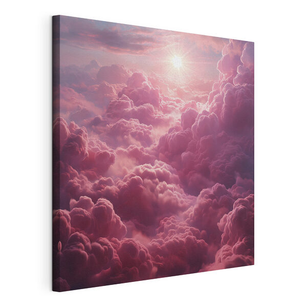 Canvas Schilderijen Roze wolken en de zon (Artikelnummer: s39970) Canvas Schilderijen Canvas Schilderijen Roze wolken en de zon (Artikelnummer: s39970)