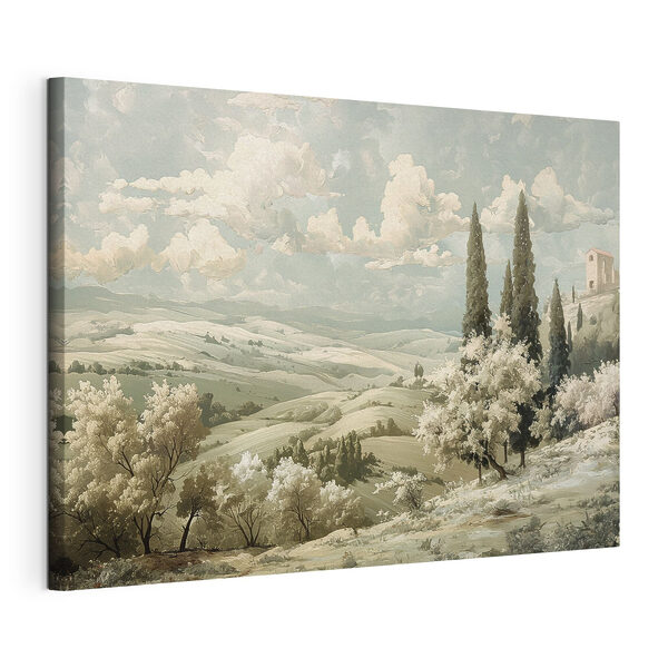 Canvas Schilderijen Canvas Schilderijen Landschap met bomen en heuvels (Artikelnummer: s40084)