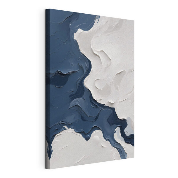 Canvas Schilderijen Canvas Schilderijen Blauwe en witte verf (Artikelnummer: s40058)