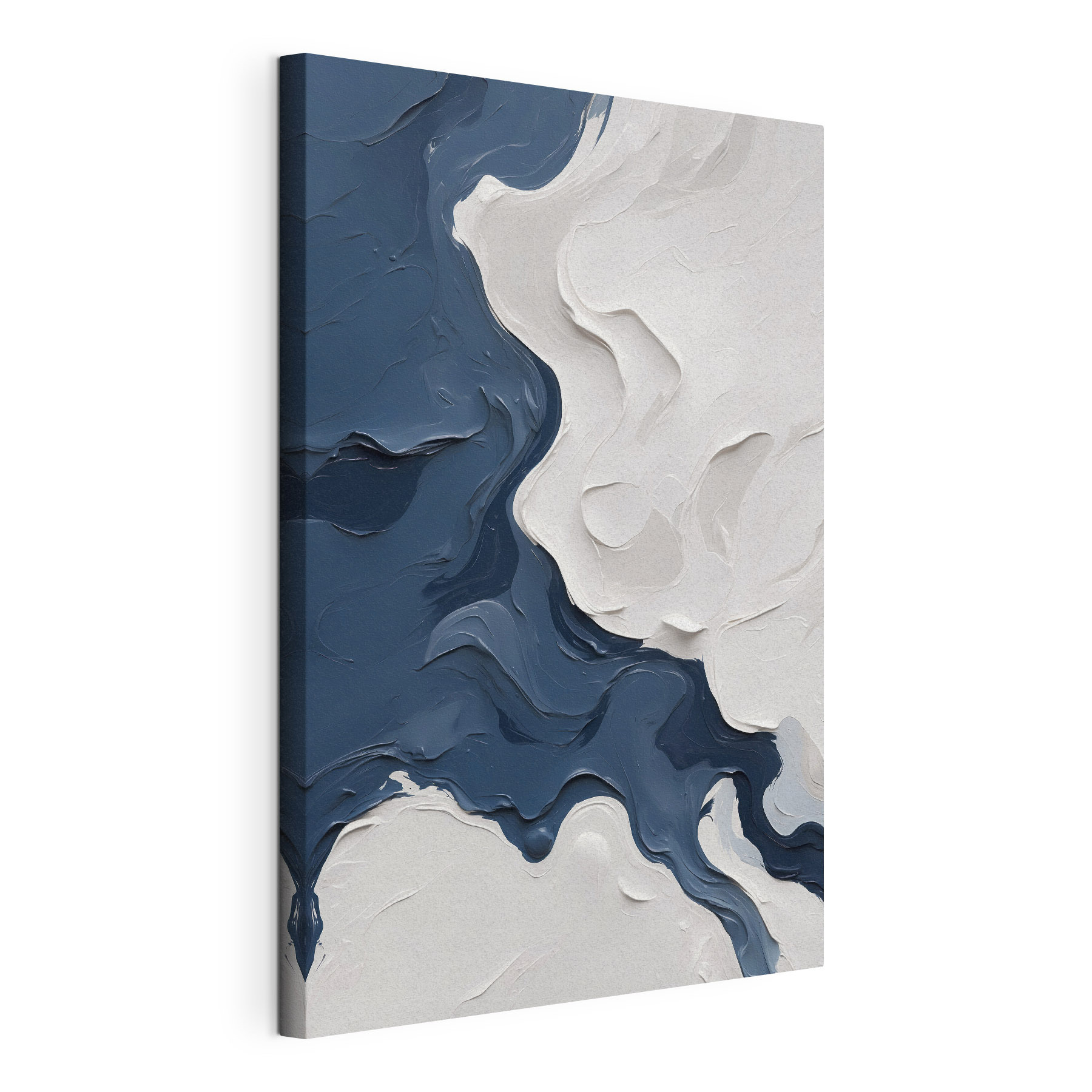 Blue and white paint