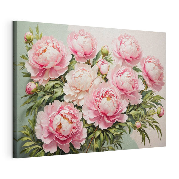 Canvas Schilderijen Groep roze bloemen (Artikelnummer: s40074) Canvas Schilderijen Canvas Schilderijen Groep roze bloemen (Artikelnummer: s40074)