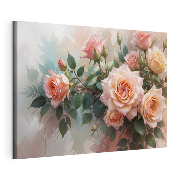 Canvas Schilderijen Groep roze rozen (Artikelnummer: s40168) Canvas Schilderijen Canvas Schilderijen Groep roze rozen (Artikelnummer: s40168)