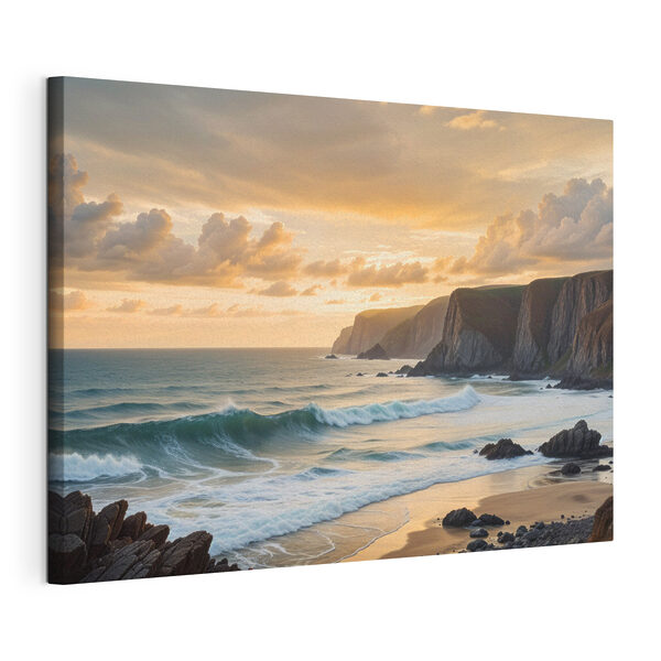 Canvas Schilderijen Golven die neerstorten op een strand (Artikelnummer: s40176) Canvas Schilderijen Canvas Schilderijen Golven die neerstorten op een strand (Artikelnummer: s40176)