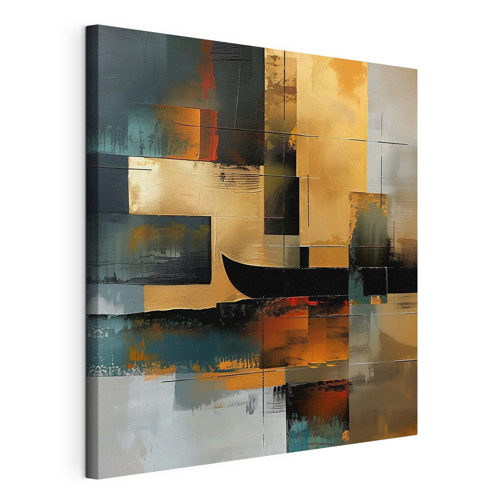 Painting of a boat in different colors