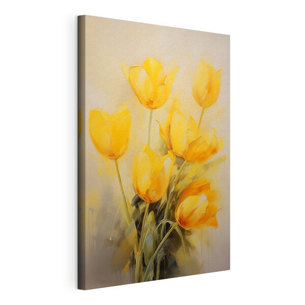 Canvas Schilderijen Canvas Schilderijen Schilderij van gele bloemen (Artikelnummer: s40318)