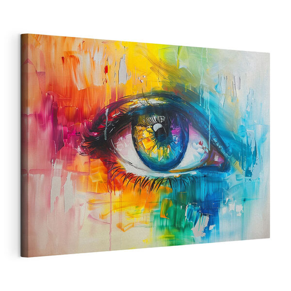 Kleurrijk schilderij van een oog Canvas Schilderijen Kleurrijk schilderij van een oog