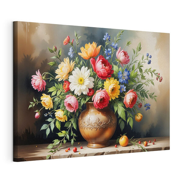 Canvas Schilderijen Schilderij van bloemen in een vaas (Artikelnummer: s40395) Canvas Schilderijen Canvas Schilderijen Schilderij van bloemen in een vaas (Artikelnummer: s40395)