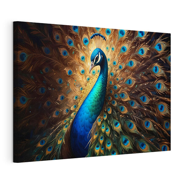 Canvas Schilderijen Pauw met gespreide staartveren (Artikelnummer: s40571) Canvas Schilderijen Canvas Schilderijen Pauw met gespreide staartveren (Artikelnummer: s40571)