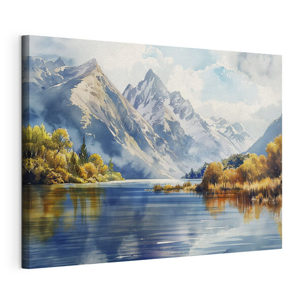 Canvas Schilderijen Water met bergen op de achtergrond (Artikelnummer: s40309) Canvas Schilderijen Canvas Schilderijen Water met bergen op de achtergrond (Artikelnummer: s40309)