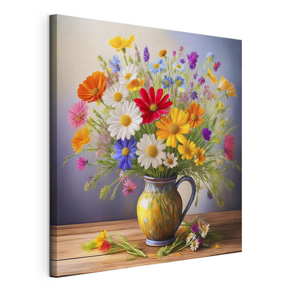 Canvas Schilderijen Kleurrijke bloemen in een vaas (Artikelnummer: s40707) Canvas Schilderijen Canvas Schilderijen Kleurrijke bloemen in een vaas (Artikelnummer: s40707)