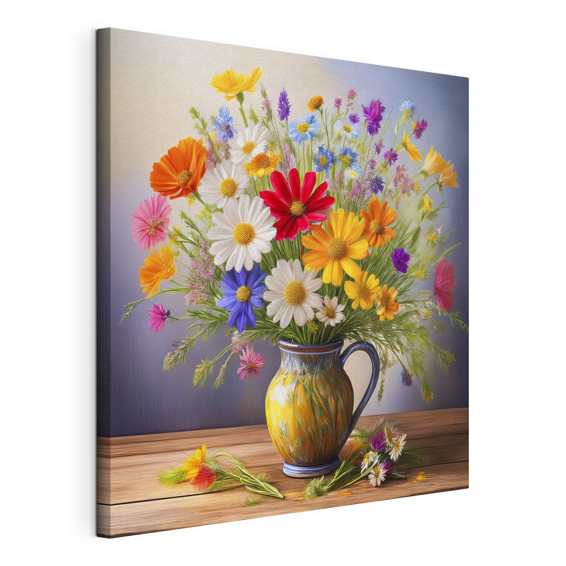 Colorful flowers in a vase