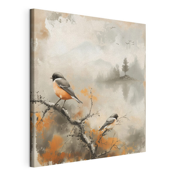 Canvas Schilderijen Vogel op een tak (Artikelnummer: s40655) Canvas Schilderijen Canvas Schilderijen Vogel op een tak (Artikelnummer: s40655)