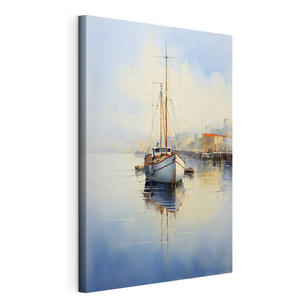Canvas Schilderijen Aquarel van een boot in een haven (Artikelnummer: s40688) Canvas Schilderijen Canvas Schilderijen Aquarel van een boot in een haven (Artikelnummer: s40688)