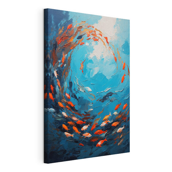 Canvas Schilderijen Schilderij van vissen zwemmend in het water (Artikelnummer: s40633) Canvas Schilderijen Canvas Schilderijen Schilderij van vissen zwemmend in het water (Artikelnummer: s40633)