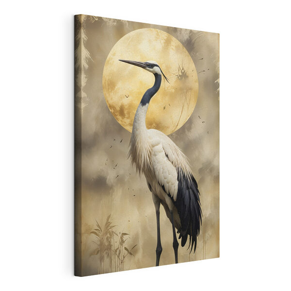 Canvas Schilderijen Vogel voor volle maan (Artikelnummer: s40591) Canvas Schilderijen Canvas Schilderijen Vogel voor volle maan (Artikelnummer: s40591)
