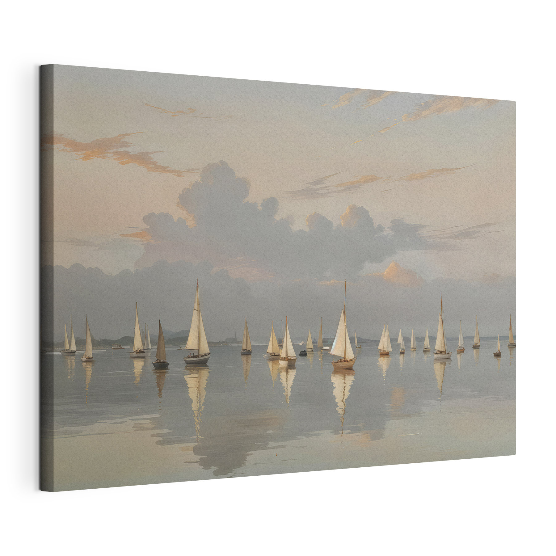 Group of sailboats on a body of water Group of sailboats on a body of water