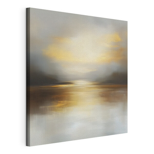 Zonsondergang boven water Canvas Schilderijen Zonsondergang boven water
