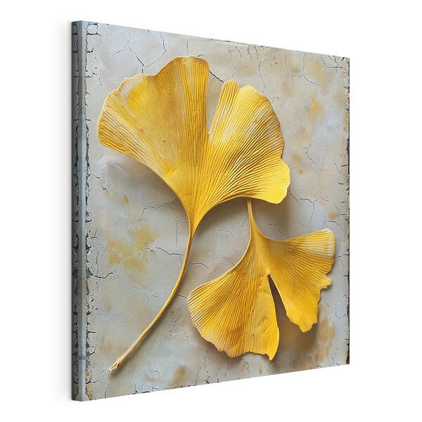 Canvas Schilderijen Gele bladeren op een wit oppervlak (Artikelnummer: s40767) Canvas Schilderijen Canvas Schilderijen Gele bladeren op een wit oppervlak (Artikelnummer: s40767)