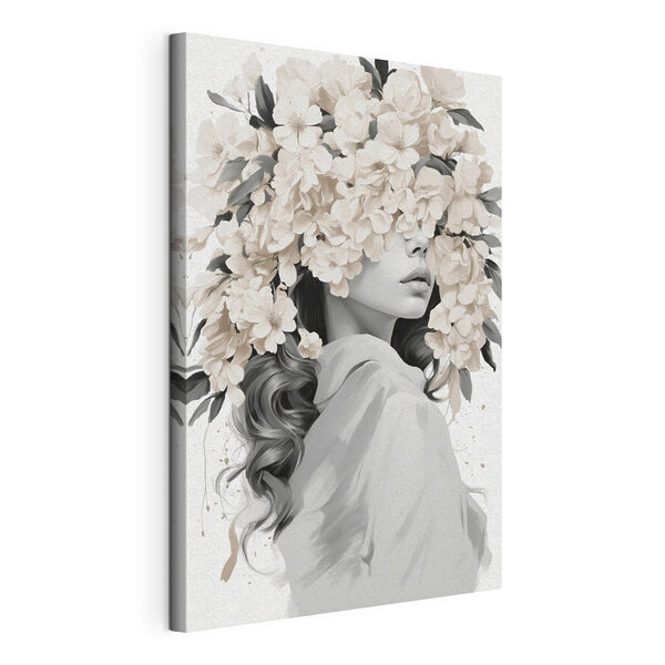 Canvas Schilderijen Vrouw met bloemen op haar hoofd (Artikelnummer: s40849) Canvas Schilderijen Canvas Schilderijen Vrouw met bloemen op haar hoofd (Artikelnummer: s40849)