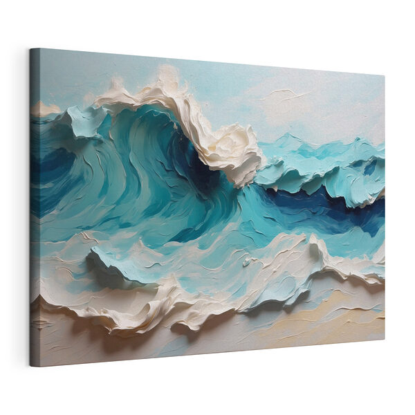 Canvas Schilderijen Schilderij van een golf (Artikelnummer: s40867) Canvas Schilderijen Canvas Schilderijen Schilderij van een golf (Artikelnummer: s40867)