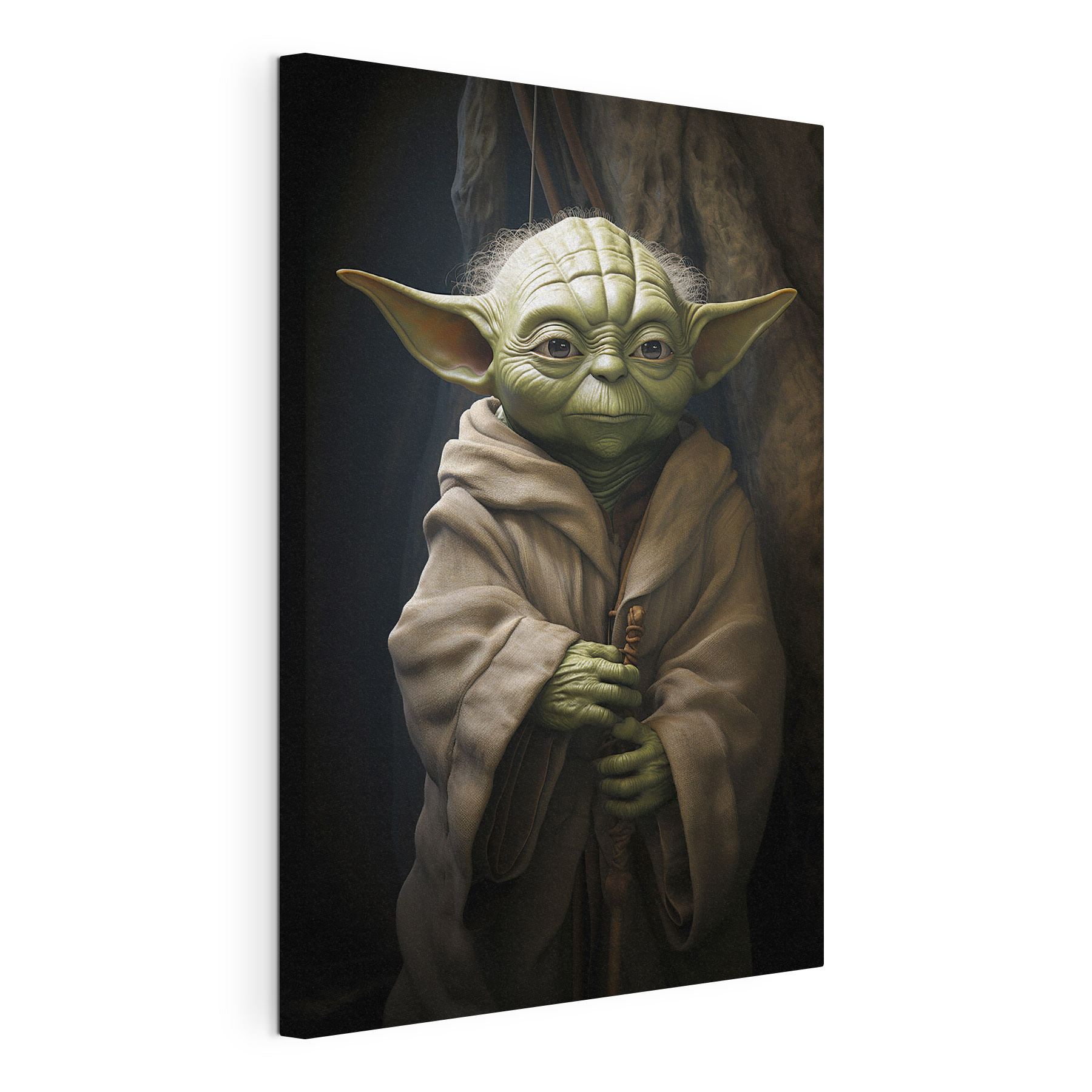 Green character in a robe