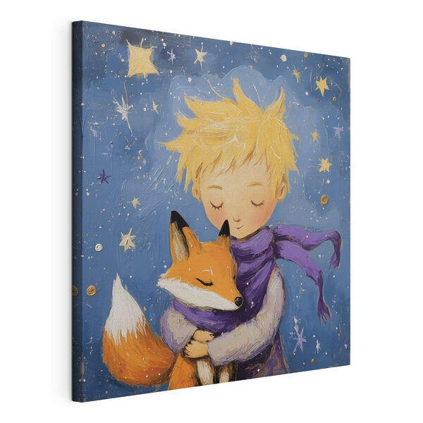 Canvas Schilderijen Jongen knuffelt een vos (Artikelnummer: s41347) Canvas Schilderijen Canvas Schilderijen Jongen knuffelt een vos (Artikelnummer: s41347)
