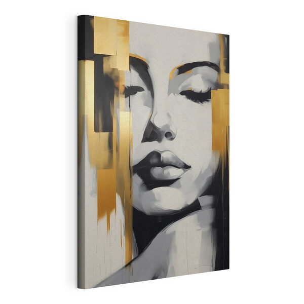 Canvas Schilderijen Canvas Schilderijen Schilderij van een vrouw’s gezicht (Artikelnummer: s41328)