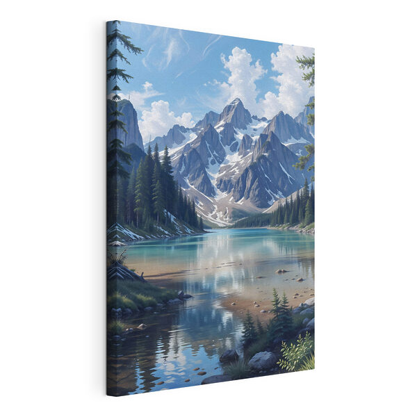 Canvas Schilderijen Canvas Schilderijen Meer omringd door bergen (Artikelnummer: s41264)