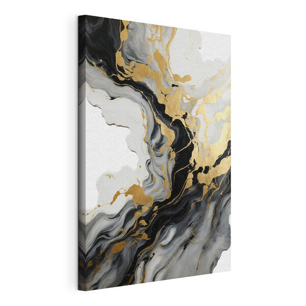 Canvas Schilderijen Vloeiende zwarte en witte patronen verenigen (Artikelnummer: s41290) Canvas Schilderijen Canvas Schilderijen Vloeiende zwarte en witte patronen verenigen (Artikelnummer: s41290)