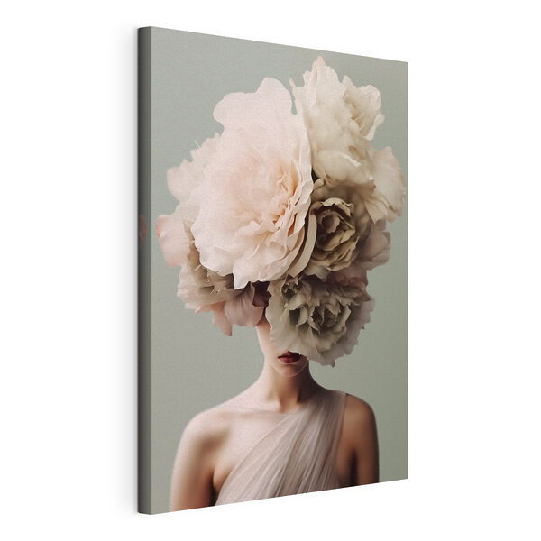 Canvas Schilderijen Vrouw met bloemen op haar hoofd (Artikelnummer: s41483) Canvas Schilderijen Canvas Schilderijen Vrouw met bloemen op haar hoofd (Artikelnummer: s41483)