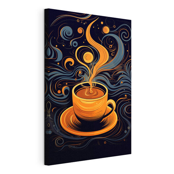 Canvas Schilderijen Koffiekopje met rook (Artikelnummer: s41501) Canvas Schilderijen Canvas Schilderijen Koffiekopje met rook (Artikelnummer: s41501)