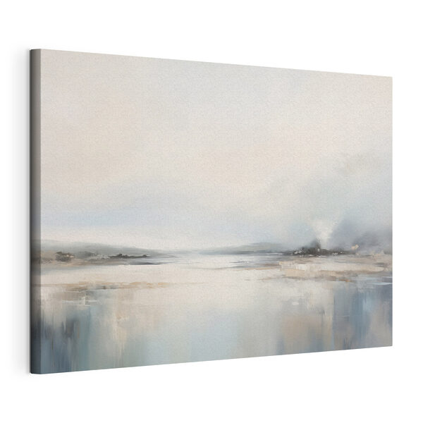 Canvas Schilderijen Schilderij van een landschap met water en mist (Artikelnummer: s41603) Canvas Schilderijen Canvas Schilderijen Schilderij van een landschap met water en mist (Artikelnummer: s41603)