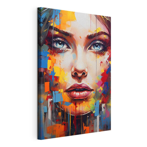 Canvas Schilderijen Schilderij van een vrouw’s gezicht (Artikelnummer: s41564) Canvas Schilderijen Canvas Schilderijen Schilderij van een vrouw’s gezicht (Artikelnummer: s41564)
