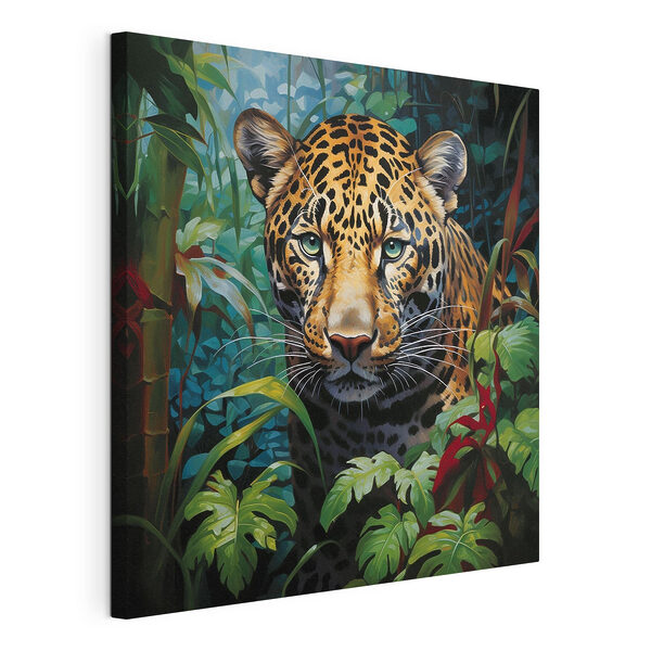 Canvas Schilderijen Canvas Schilderijen Luipaard in de jungle (Artikelnummer: s41566)