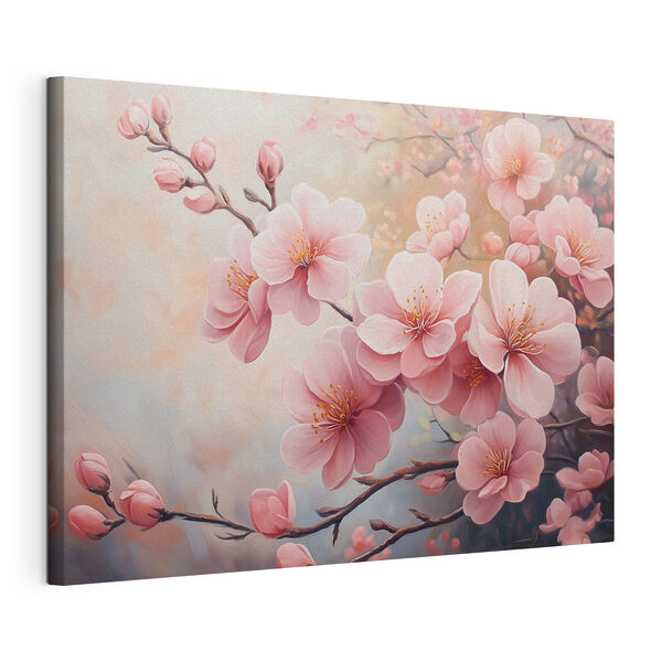 Canvas Schilderijen Schilderij van roze bloemen (Artikelnummer: s41628) Canvas Schilderijen Canvas Schilderijen Schilderij van roze bloemen (Artikelnummer: s41628)
