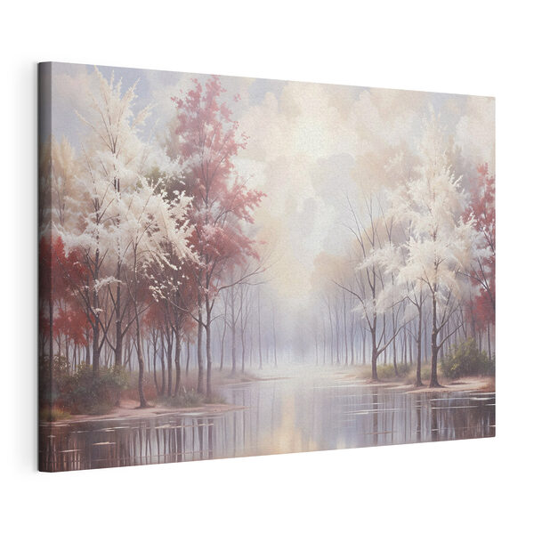 Canvas Schilderijen Waterlichaam met bomen en een bewolkte lucht (Artikelnummer: s41720) Canvas Schilderijen Canvas Schilderijen Waterlichaam met bomen en een bewolkte lucht (Artikelnummer: s41720)