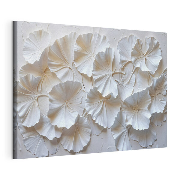 Groep witte bladeren Canvas Schilderijen Groep witte bladeren