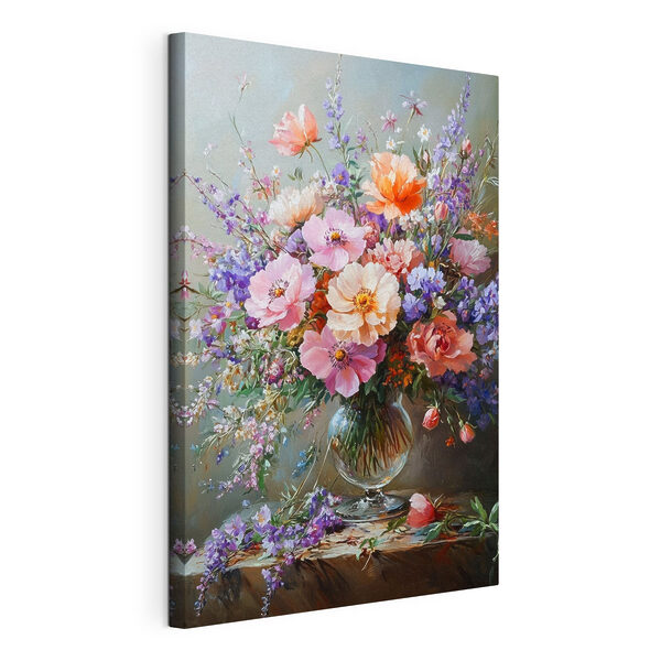 Canvas Schilderijen Schilderij van bloemen in een vaas (Artikelnummer: s41998) Canvas Schilderijen Canvas Schilderijen Schilderij van bloemen in een vaas (Artikelnummer: s41998)