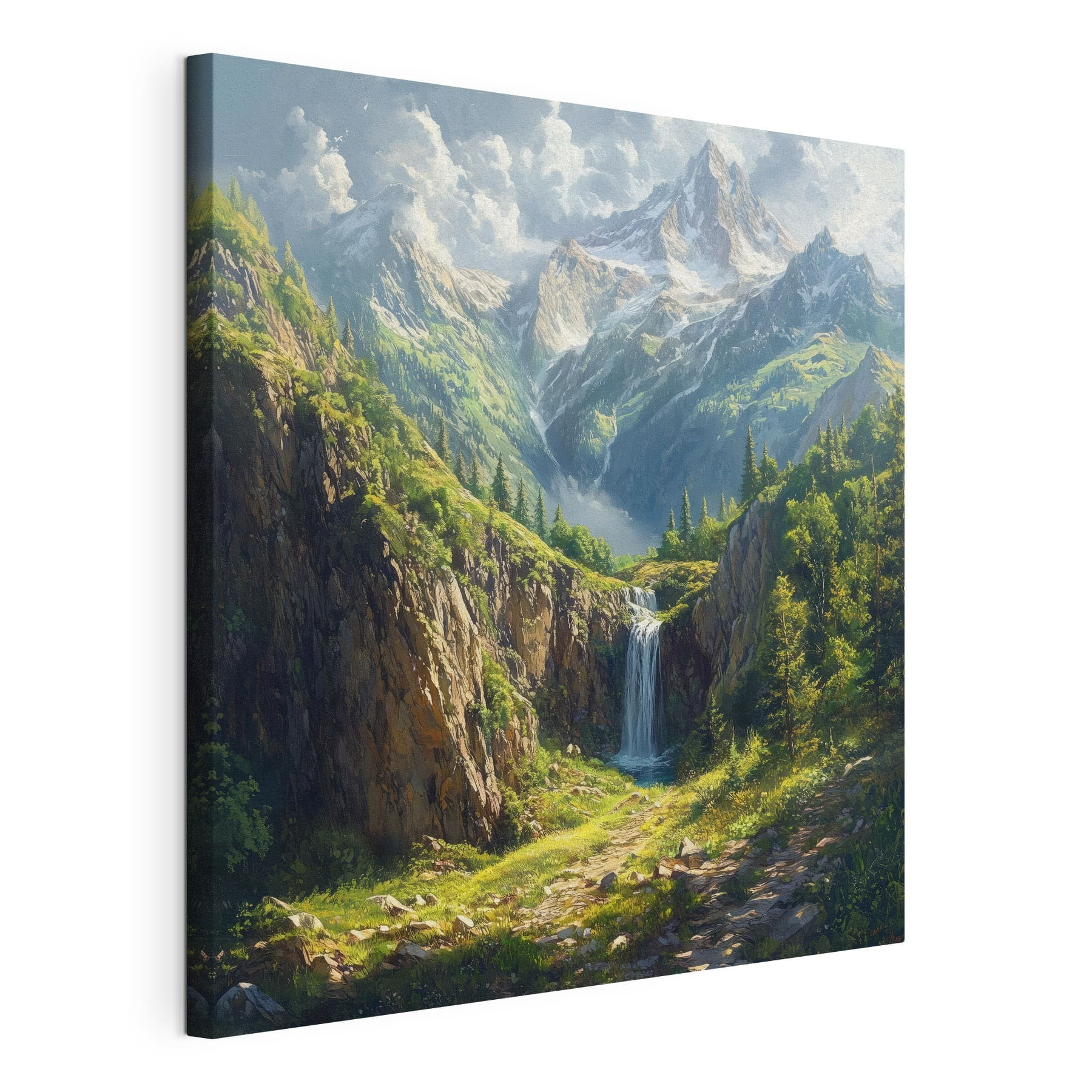 Waterfall in a mountain
