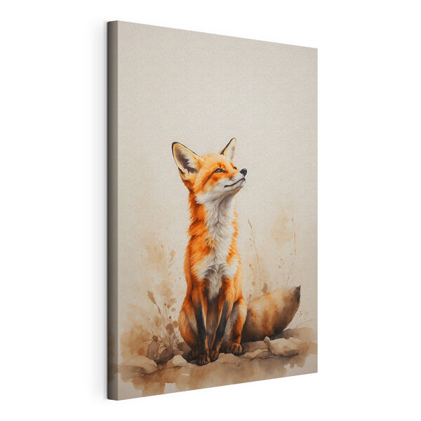 Canvas Schilderijen Canvas Schilderijen Schilderij van een vos (Artikelnummer: s41778)