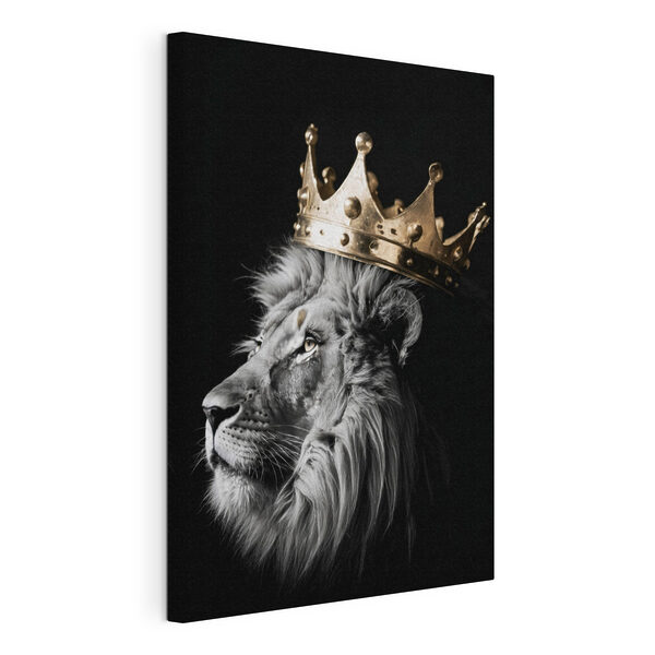 Canvas Schilderijen Leeuw met kroon (Artikelnummer: s42096) Canvas Schilderijen Canvas Schilderijen Leeuw met kroon (Artikelnummer: s42096)