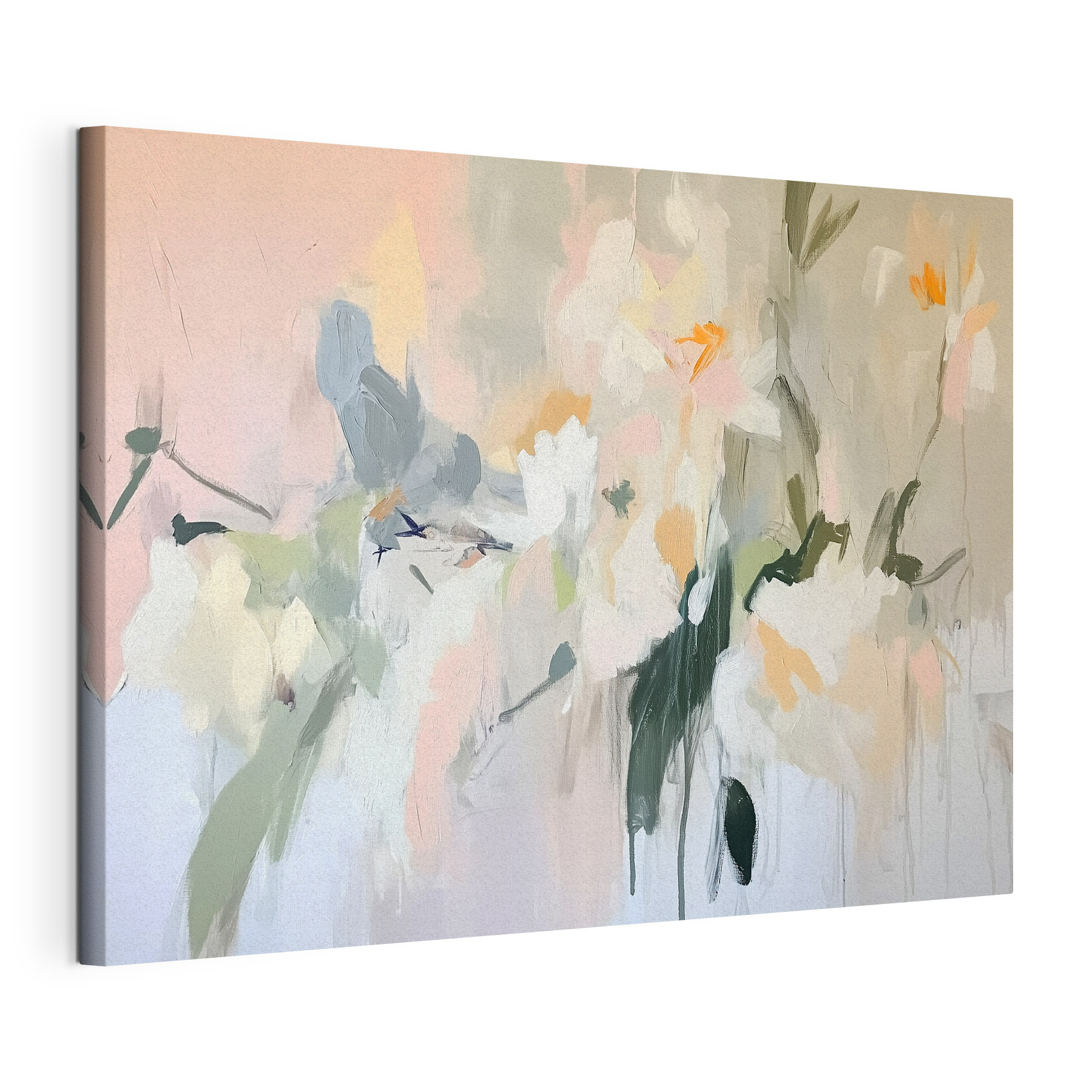 Painting of flowers on a wall Painting of flowers on a wall