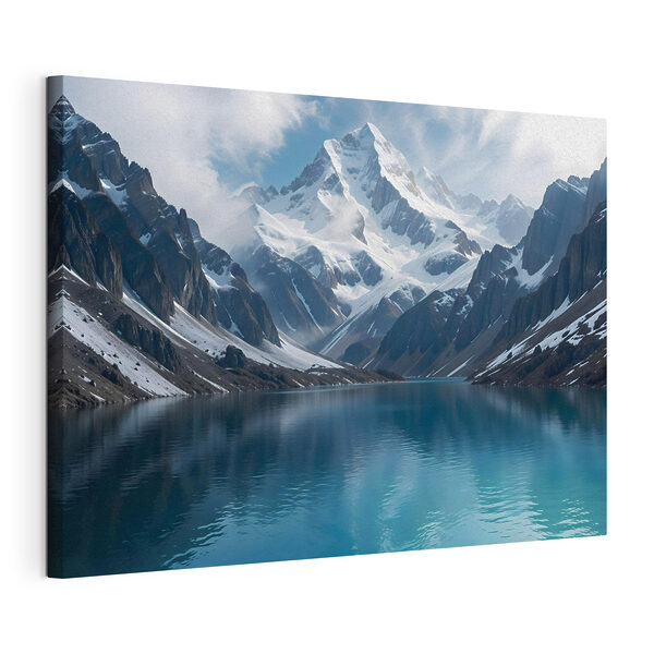 Canvas Schilderijen Canvas Schilderijen Meer omringd door bergen (Artikelnummer: s42232)