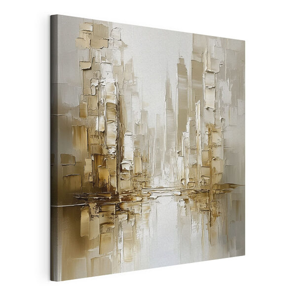 Schilderij van een stad Canvas Schilderijen Schilderij van een stad