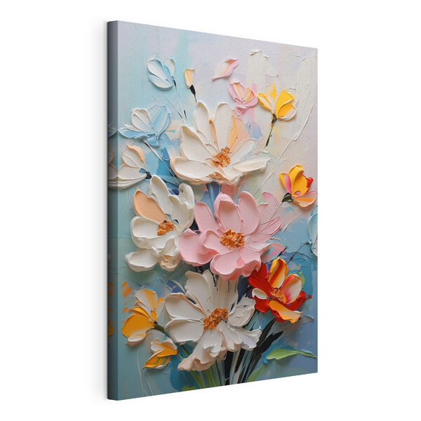Canvas Schilderijen Schilderij van bloemen op een muur (Artikelnummer: s42419) Canvas Schilderijen Canvas Schilderijen Schilderij van bloemen op een muur (Artikelnummer: s42419)
