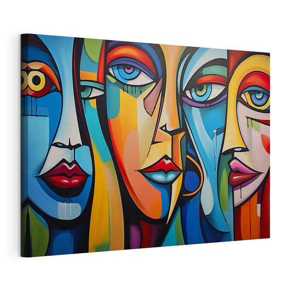 Canvas Schilderijen Schilderen van gezichten en lippen (Artikelnummer: s42473) Canvas Schilderijen Canvas Schilderijen Schilderen van gezichten en lippen (Artikelnummer: s42473)