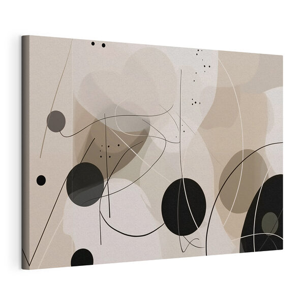 Canvas Schilderijen Zwart-witte cirkels en lijnen (Artikelnummer: s42475) Canvas Schilderijen Canvas Schilderijen Zwart-witte cirkels en lijnen (Artikelnummer: s42475)
