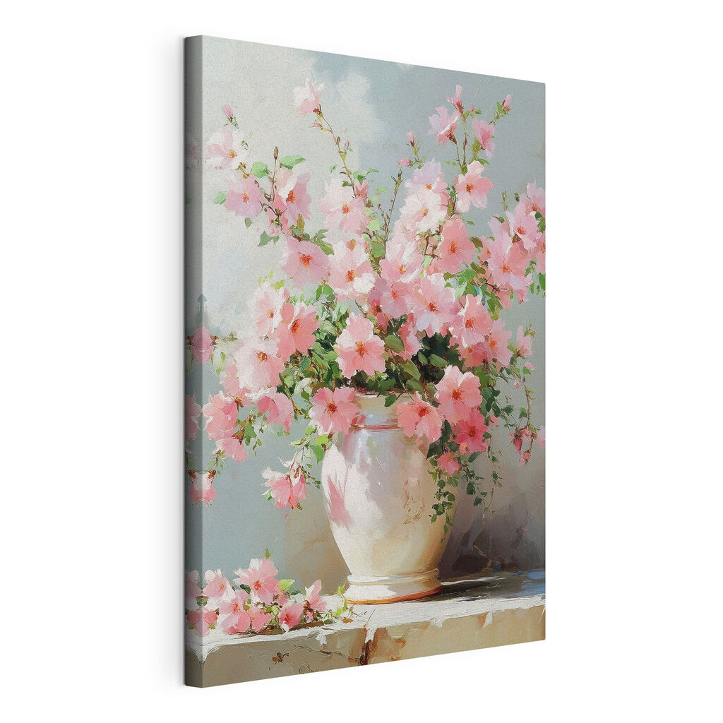 Vase with pink flowers Vase with pink flowers