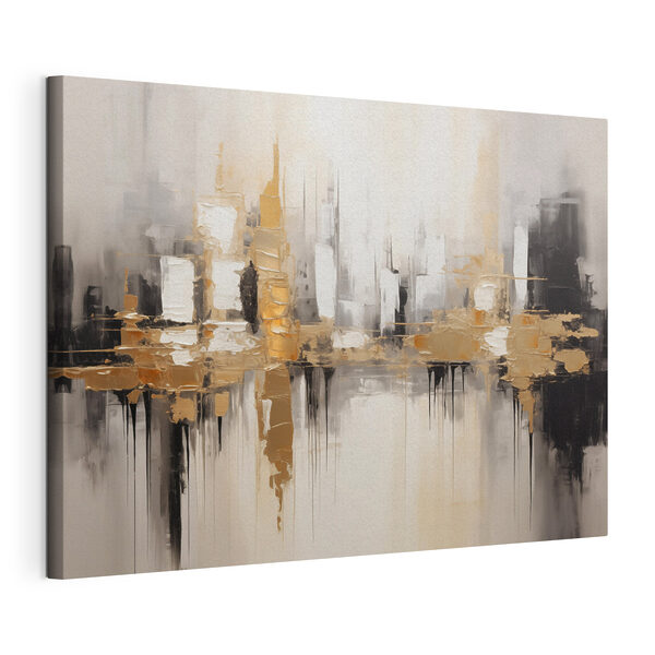 Schilderij van een stad Canvas Schilderijen Schilderij van een stad